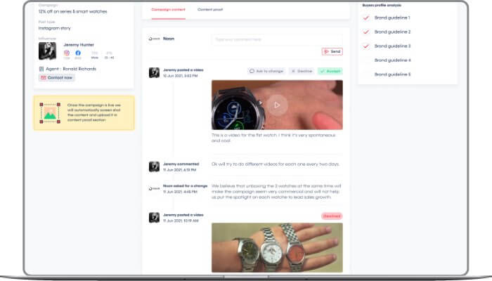 إدارة المؤثرين ومراقبة العلامة التجارية